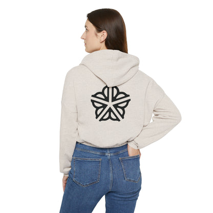 Women's Cinched Bottom Hoodie Roc logo