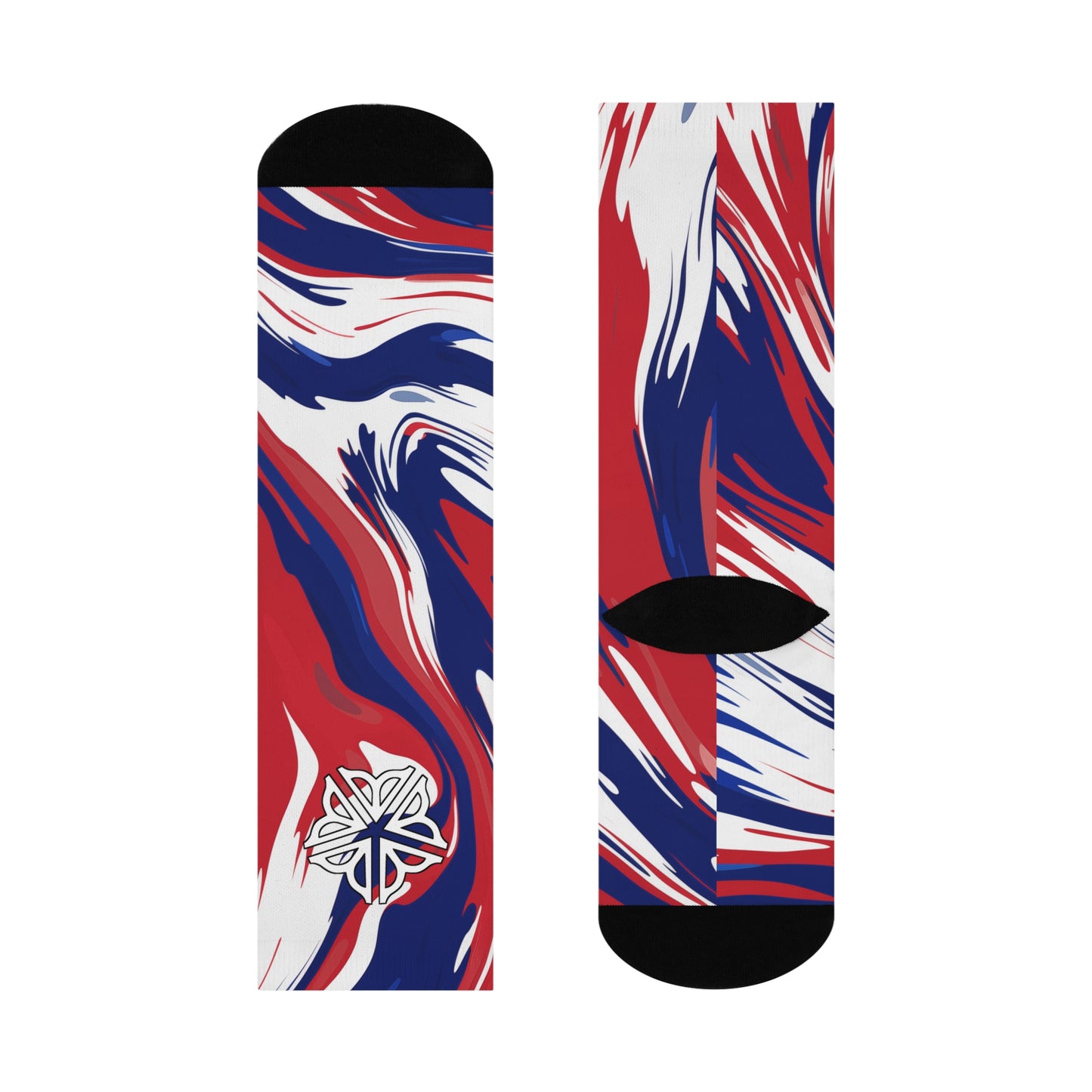 Rochester Flower Zubaz print Crew Socks