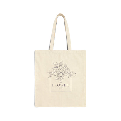 Lilac Fest Flower City Cotton Canvas Tote Bag