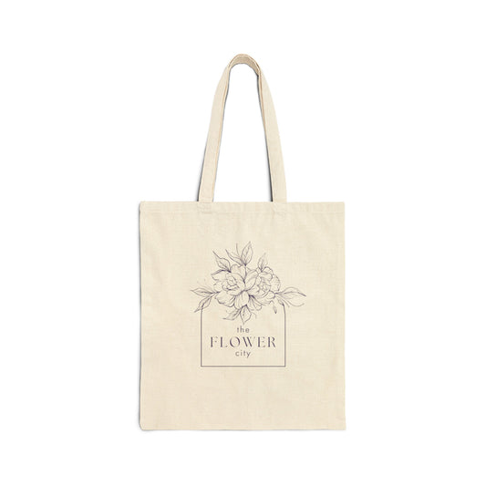 Lilac Fest Flower City Cotton Canvas Tote Bag