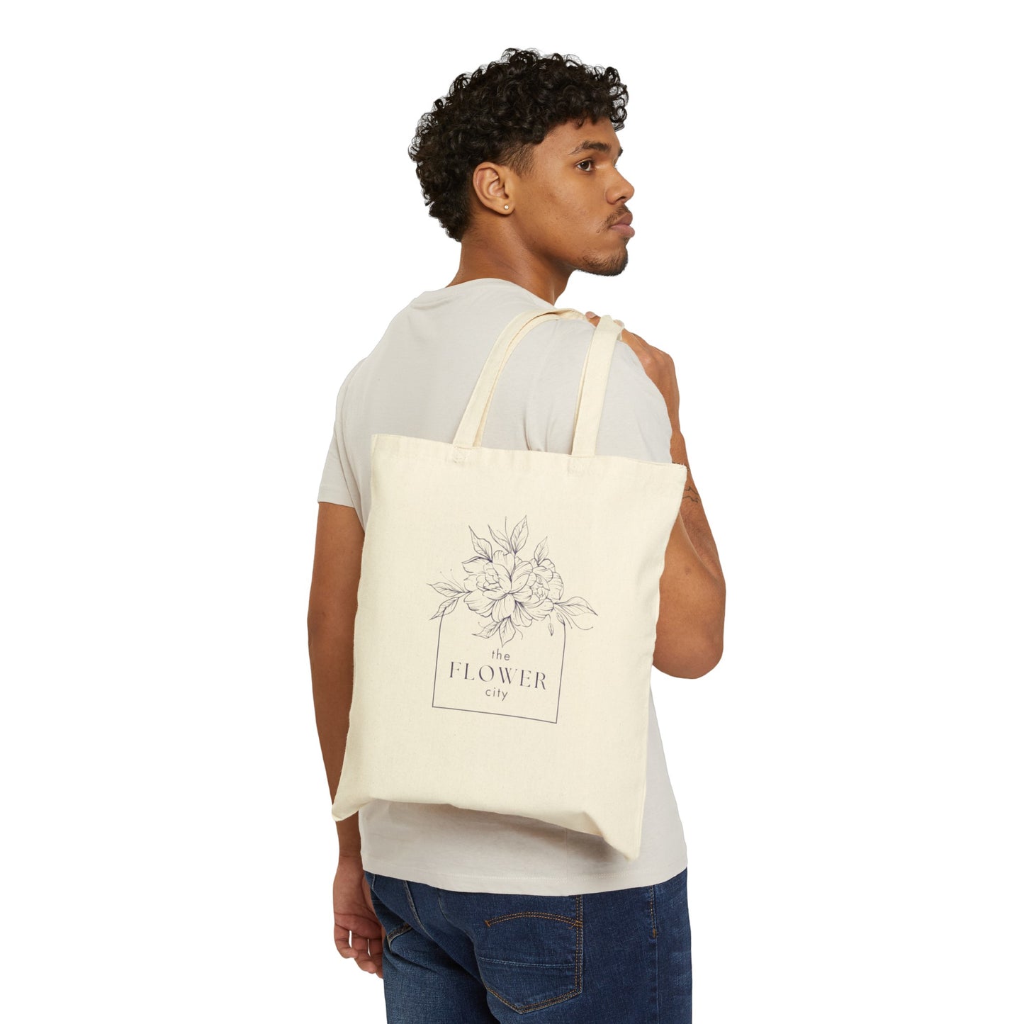 Lilac Fest Flower City Cotton Canvas Tote Bag